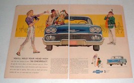 1958 2-page Chevrolet Bel Air Sport Sedan Car Ad! - $18.49