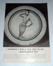 1960 Maidenform Cymbal Strapless Bra Ad - Real Dish - $18.49