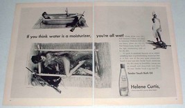 1965 Helene Curtis Bath Oil Ad w/ Nude Woman - £14.27 GBP