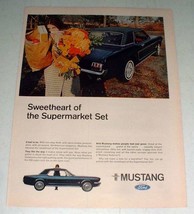 1966 Ford Mustang Car Ad - Sweetheart of Supermarket - £14.55 GBP