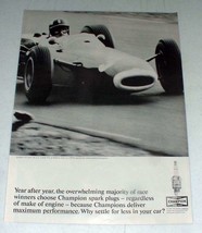 1965 Champion Spark Plugs Ad w/ Graham Hill - £14.78 GBP