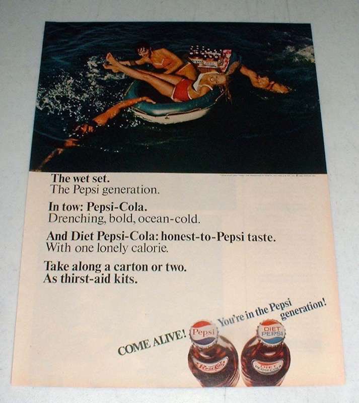 1966 Pepsi-Cola Soda Ad - The Wet Set! - £14.55 GBP