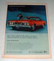 1966 Oldsmobile Delmont 88 Car Ad - Fine Car Features - £14.73 GBP