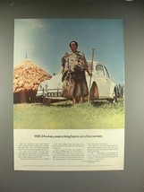 1966 Volkswagen VW Bug Beetle Ad, King Njiiri of Kenya - $18.49