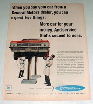 1967 General Motors Ad w/ Chevrolet Car! - $14.99
