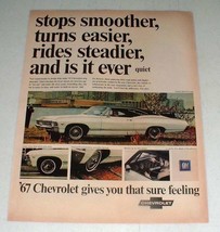1967 Chevrolet Impala Sport Coupe Ad - Smoother - £14.49 GBP