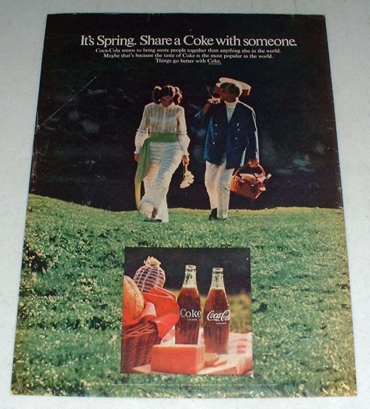 Primary image for 1969 Coke Coca-Cola Soda Ad - It's Spring, Share