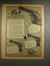 1946 Colt Target Ace, Government .45, Super .38 Gun Ad - £14.52 GBP