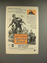 1957 Battle Hymn Movie Ad w/ Rock Hudson! - £14.54 GBP