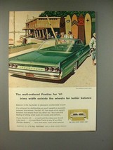 1961 Pontiac Bonneville Sports Coupe Car Ad - Better Balance - $18.49