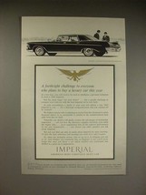 1962 Chrysler Imperial LeBaron 4-Door Southampton Ad - £14.52 GBP