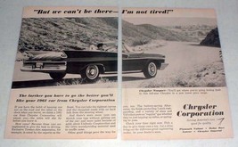 1961 Chrysler Newport Car Ad - I&#39;m not Tired! - £14.78 GBP