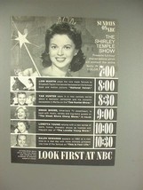 1960 NBC TV Ad - Shirley Temple, Dinah Shore + - £13.89 GBP