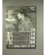 1960 NBC TV Ad - John Smith, Robert Fuller, Hitchcock + - £14.78 GBP