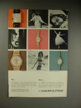 1963 Hamilton Watch Ad: Blade, Sandra, Nautilus 450 + - £14.77 GBP
