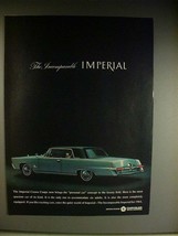 1964 Chrysler Imperial Crown Coupe Car Ad, Incomparable - £14.81 GBP