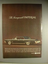 1964 Chrysler Imperial Car Ad - Incomparable - £14.54 GBP