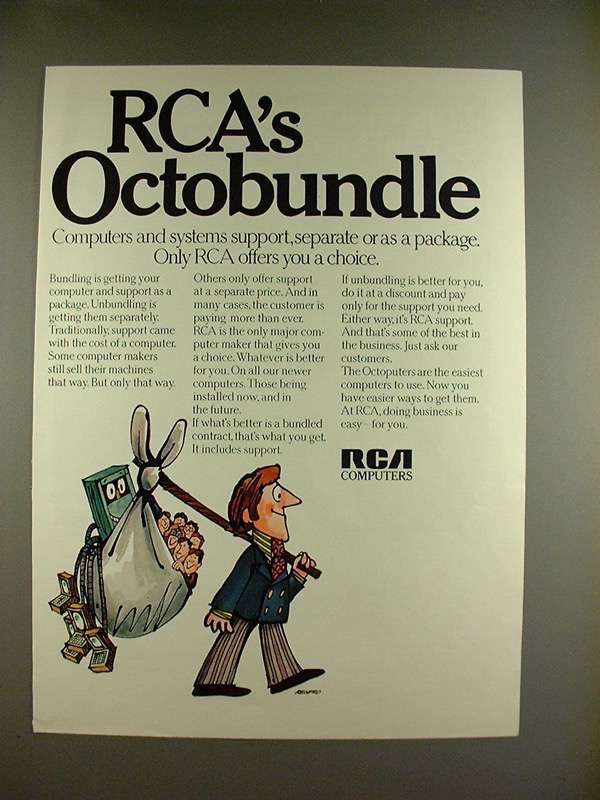 1970 RCA Computer Ad - RCA's Octobundle - $18.49