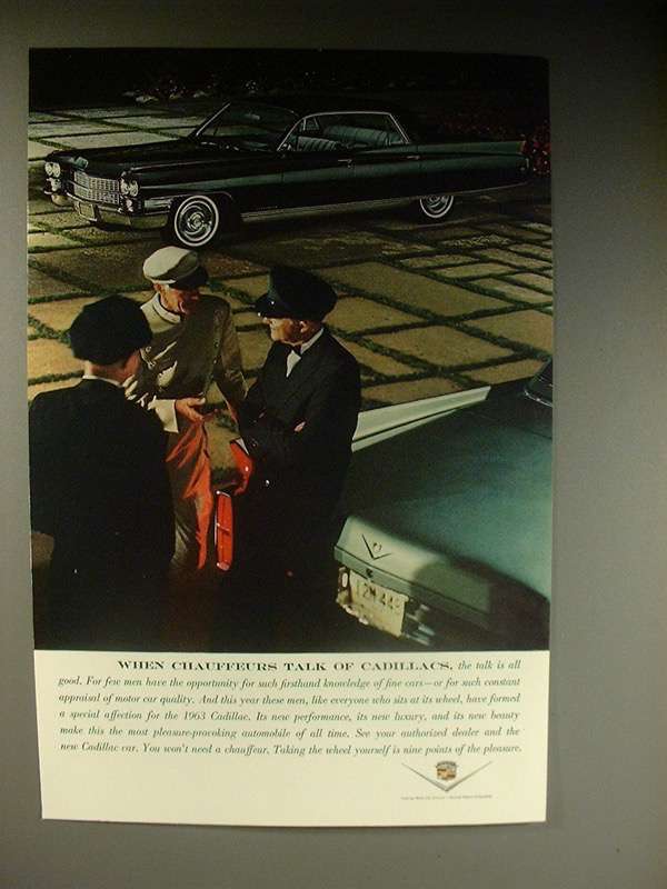1964 Cadillac Car Ad - When Chauffeurs Talk - $18.49