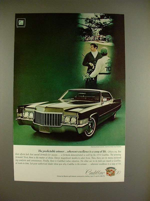 Primary image for 1970 Cadillac Hardtop Sedan DeVille Car Ad - Winner!