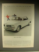 1963 Pontiac LeMans Hardtop Car Ad - Were Such a Thing - $18.49
