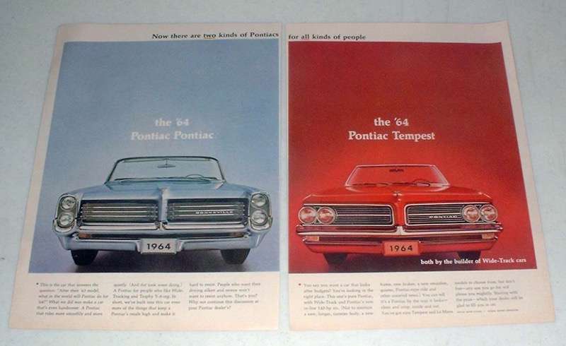Primary image for 1964 Pontiac Bonneville, Tempest Car Ad!