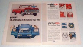 1964 Ford Pickup Truck, Econoline Van Ad - Big News! - $18.49