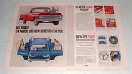 1964 Ford Pickup Truck, Econoline Van Ad - Big News! - £14.81 GBP