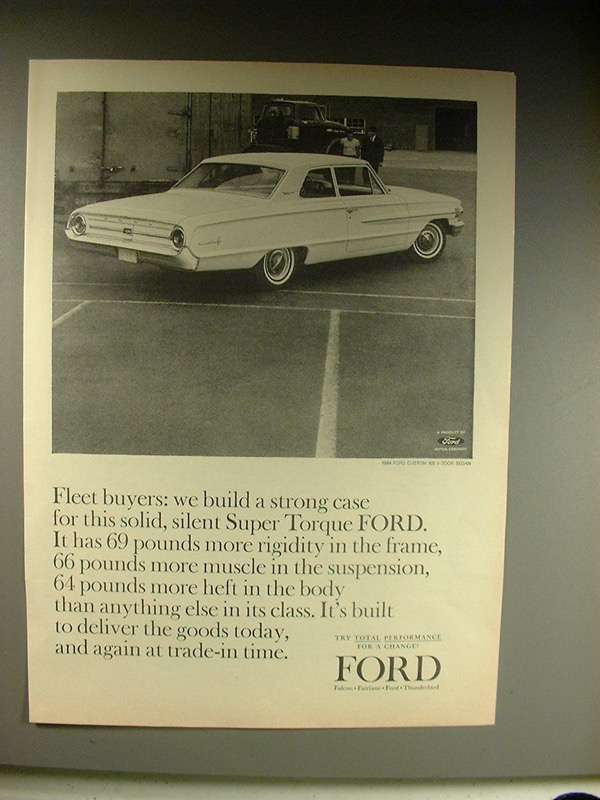Primary image for 1964 Ford Custom 500 2-Door Sedan Car Ad!