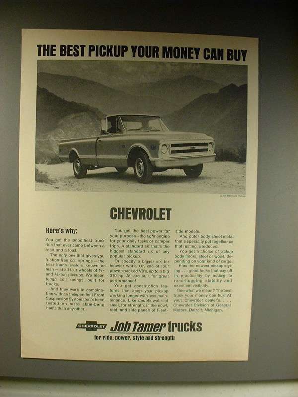 Primary image for 1963 Chevrolet 3/4-ton Fleetside Pickup Truck Ad!