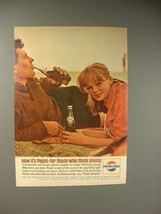 1964 Pepsi-Cola Soda Ad - Pepsi For Those Who Think Young - £14.50 GBP