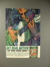 1964 Seven 7-Up Soda Ad - Get Real Action - $18.49