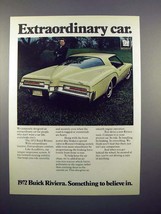 1972 Buick Riviera Car Ad - Extraordinary Car! - £14.60 GBP