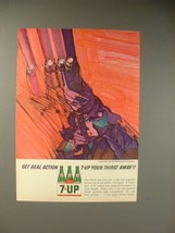1964 Seven 7-Up Soda Ad - 7-up Your Thirst Away - $18.49