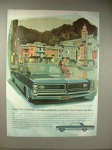 1964 Pontiac Grand Prix Car Ad - Good Looks Are Enough - $18.49