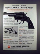 1972 Ruger Security Six Double Action Revolver Gun Ad - $18.49