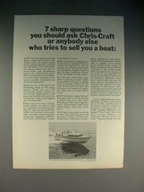 1965 Chris-Craft 33-Ft. Cavalier Boat Ad - 7 Questions - £14.76 GBP