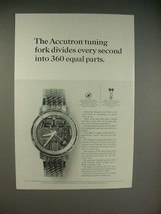 1965 Bulova Accutron Spaceview Model H Watch Ad! - £14.78 GBP