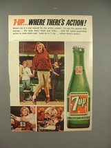 1965 Seven 7-up Soda Ad - Where There&#39;s Action! - £14.65 GBP