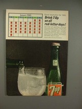 1965 Seven 7-up Soda Ad - Drink on all Red-Letter Days - £14.61 GBP