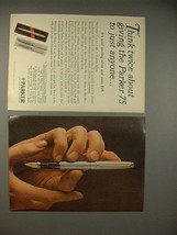 1965 2-pg Parker 75 Pen Ad - Think Twice About Giving - £14.54 GBP