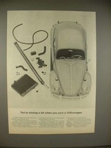 1965 Volkswagen VW Bug Beetle Car Ad - Missing a Lot - £14.65 GBP