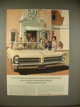 1965 Pontiac Bonneville Sports Coupe Car Ad! - £14.45 GBP