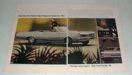 1966 Pontiac GTO Convertible Car Ad - Change Stripes - £14.50 GBP