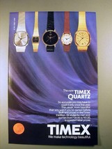 1981 Timex Quartz Watch Ad - Technology Beautiful! - £14.48 GBP