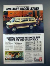 1982 Dodge Ram Van Ad - America&#39;s Wagon Leader - £14.50 GBP