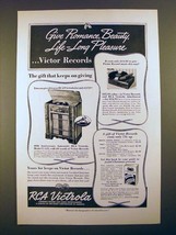 1938 RCA Victor Victrola U-125 Phonograph, Radio Ad! - £14.87 GBP