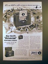 1950 Zenith Universal &amp; Trans-Oceanic Portable Radio Ad - £14.78 GBP