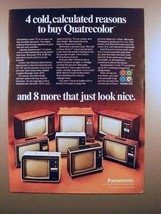 1973 Panasonic Quatrecolor Television TV Ad! - £14.78 GBP