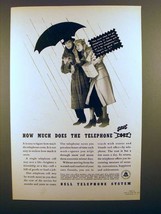 1937 Bell Telephone Ad - How Much Does Telephone Cost? - £14.54 GBP